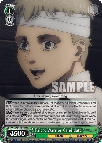 Falco: Warrior Candidate (AOT/SX04-T05R) — [TD] Attack On Titan: Final Season