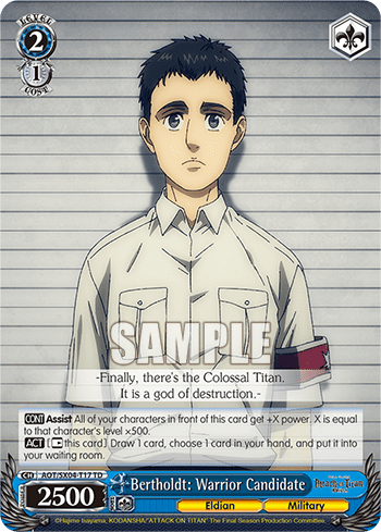 Bertholdt: Warrior Candidate (AOT/SX04-T17) — [TD] Attack On Titan: Final Season