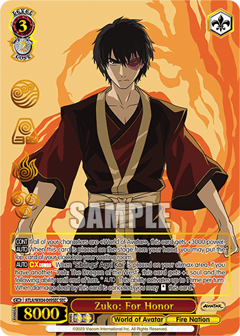 Zuko: For Honor (ATLA/WX04-049SEC) — Avatar: The Last Airbender