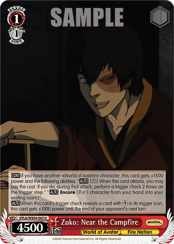 Zuko: Near the Campfire (ATLA/WX04-063) — Avatar: The Last Airbender