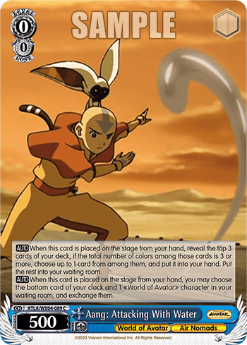 Aang: Attacking With Water (ATLA/WX04-089) — Avatar: The Last Airbender