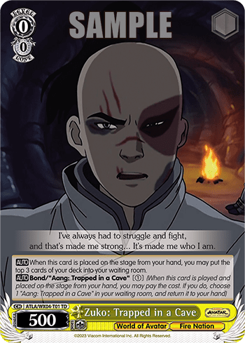 Zuko: Trapped in a Cave (ATLA/WX04-T01) — [TD] Avatar: The Last Airbender