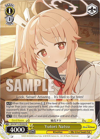 Yutori Natsu (Holo) (BAV/W112-E030S) — Booster Pack Blue Archive