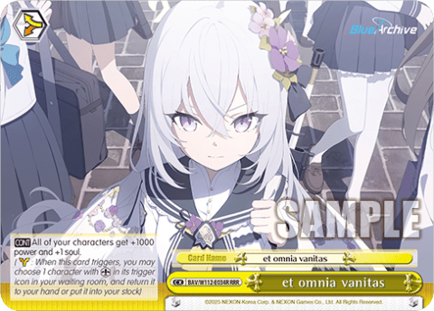 et omnia vanitas (BAV/W112-E034R) — Booster Pack Blue Archive
