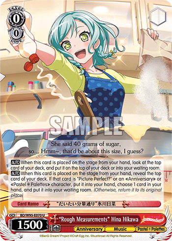 "Rough Measurements" Hina Hikawa (BD/W95-E070) — BanG Dream! Girls Band Party! 5th Anniversary