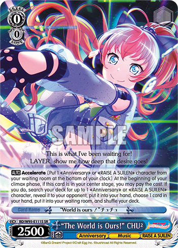"The World is Ours!" CHU² (Holo) (BD/W95-E111S) — BanG Dream! Girls Band Party! 5th Anniversary