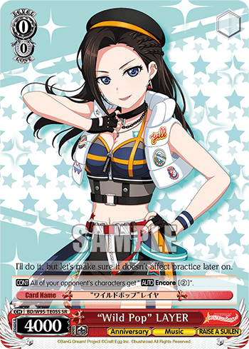 "Wild Pop" LAYER (Holo) (BD/W95-TE05S) — [TD] BanG Dream! Girls Band Party! 5th Anniversary