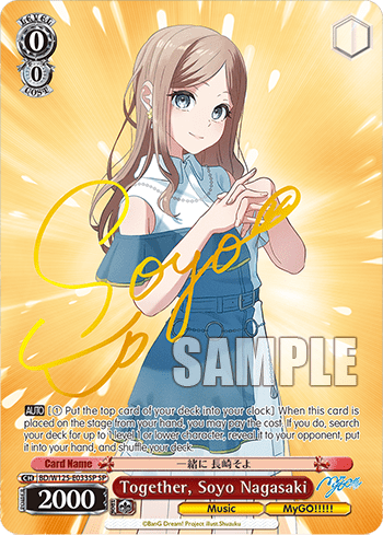 Together, Soyo Nagasaki (BD/W125-E033SP) — Booster Pack MyGO!!!!! × Ave Mujica