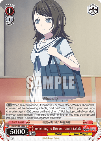 Something to Discuss, Umiri Yahata (BD/W125-E057) — Booster Pack MyGO!!!!! × Ave Mujica