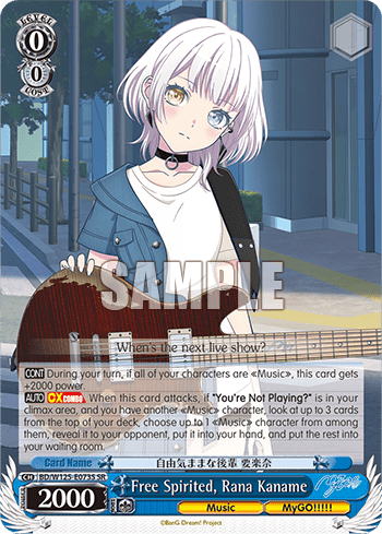 Free Spirited, Rana Kaname (Holo) (BD/W125-E073S) — Booster Pack MyGO!!!!! × Ave Mujica