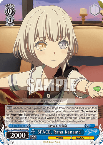 SPACE, Rana Kaname (Holo) (BD/W125-E080S) — Booster Pack MyGO!!!!! × Ave Mujica