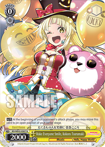 Make Everyone Smile, Kokoro Tsurumaki (BD/WE42_E007_N) — [EX] Bang Dream! Girls Band Party! Countdown Collection