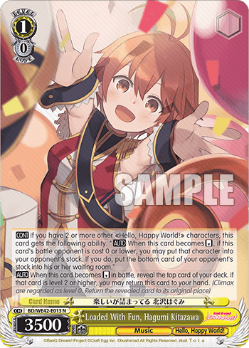 Loaded With Fun, Hagumi Kitazawa (BD/WE42_E013_N) — [EX] Bang Dream! Girls Band Party! Countdown Collection