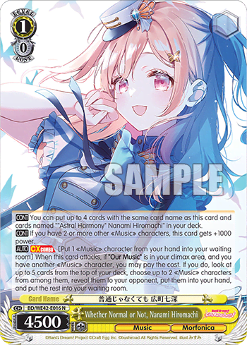 Whether Normal or Not, Nanami Hiromachi (BD/WE42-E016) — [EX] Bang Dream! Girls Band Party! Countdown Collection