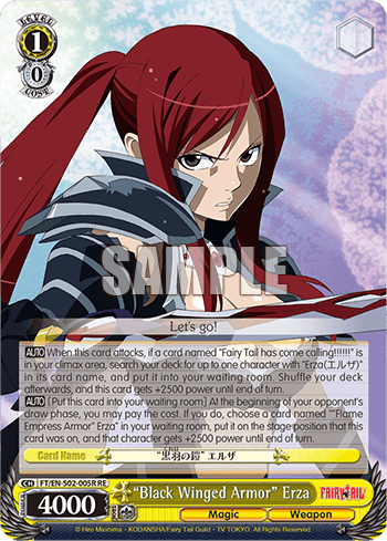 "Black Winged Armor" Erza (FT/EN-S02-005R+RE) — Chronicle Set Fairy Tail