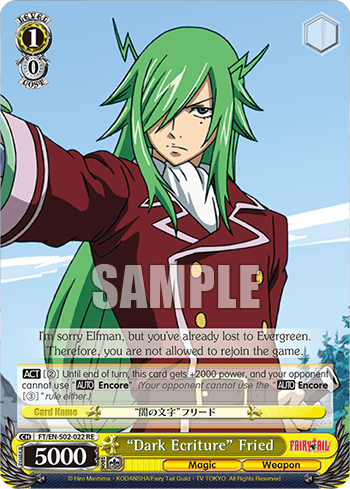 "Dark Ecriture" Fried (FT/EN-S02-022+RE) — Chronicle Set Fairy Tail