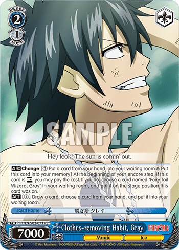 Clothes-removing Habit, Gray (FT/EN-S02-073+RE) — Chronicle Set Fairy Tail
