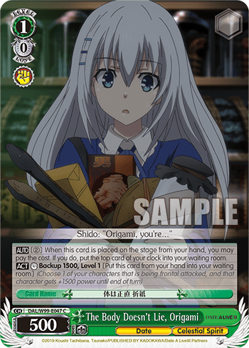 The Body Doesn't Lie, Origami (DAL/W99-E047) — Date A Live Vol.2