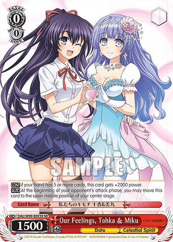 Our Feelings, Tohka & Miku (Holo) (DAL/W99-E053S) — Date A Live Vol.2