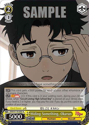 Hiding Something, Okarun (DDD/S118-E007) — Booster Pack TV Anime “DANDADAN”