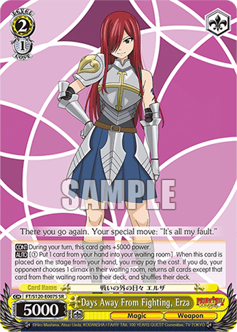 Days Away From Fighting, Erza (Holo) (FT/S120-E007S) — Booster Pack FAIRY TAIL: 100 YEARS QUEST