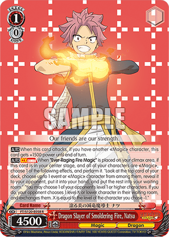 Dragon Slayer of Smoldering Fire, Natsu (FT/S120-E058) — Booster Pack FAIRY TAIL: 100 YEARS QUEST