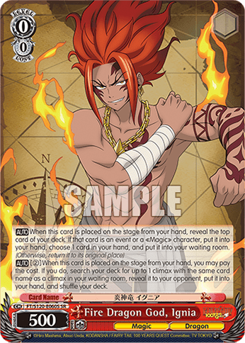 Fire Dragon God, Ignia (Holo) (FT/S120-E060S) — Booster Pack FAIRY TAIL: 100 YEARS QUEST