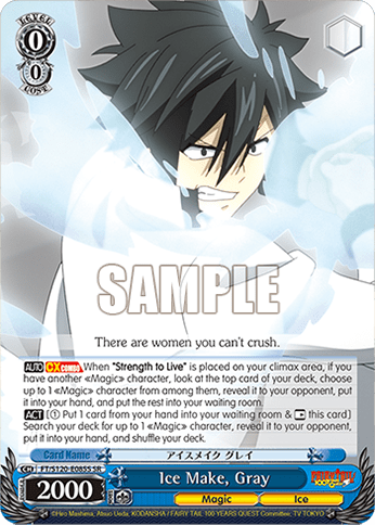 Ice Make, Gray (Holo) (FT/S120-E085S) — Booster Pack FAIRY TAIL: 100 YEARS QUEST