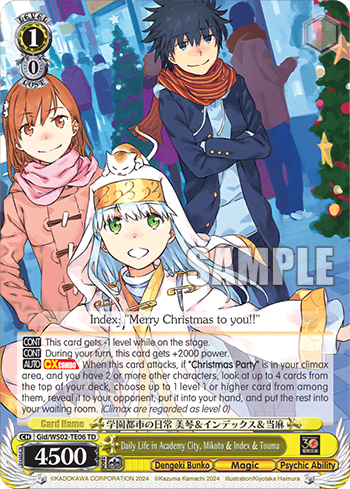 Daily Life in Academy City, Mikoto & Index & Touma (Gid/WS02-TE06) — [TD] Dengeki Bunko Weiß Side