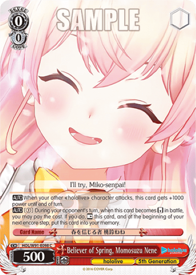 Believer of Spring, Momosuzu Nene (HOL/W91-E098) — hololive production