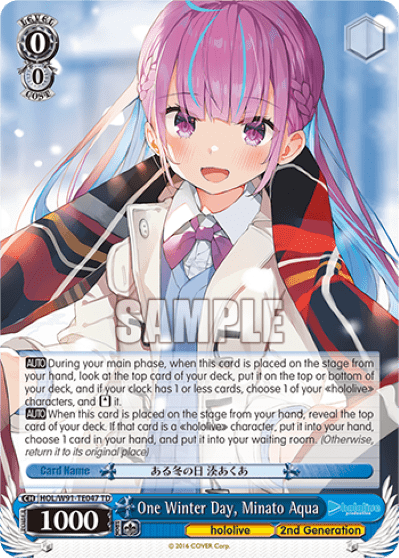 One Winter Day, Minato Aqua (HOL/W91-TE047) — [TD] hololive production 2nd Generation