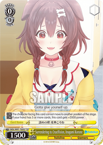 Surrendering to Crucifixion, Inugami Korone (HOL/W91-TE057) — [TD] hololive production Gamers