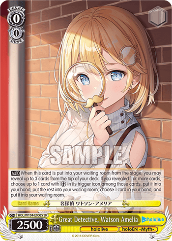 Great Detective, Watson Amelia (Holo) (HOL/W104-E008S) — hololive production Vol.2