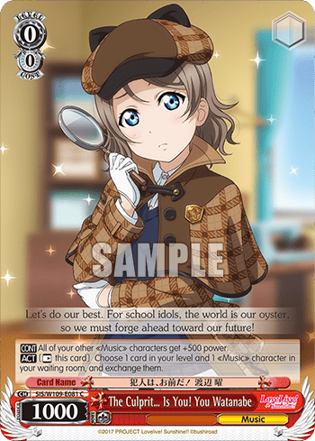 The Culprit… Is You! You Watanabe (SIS/W109-E081) — Love Live! School idol festival 2 MIRACLE LIVE!