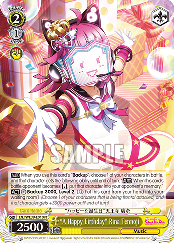 “A Happy Birthday” Rina Tennoji (LNJ/WE39-E010) — [EX] Love Live! School idol festival Series 10th Anniversary