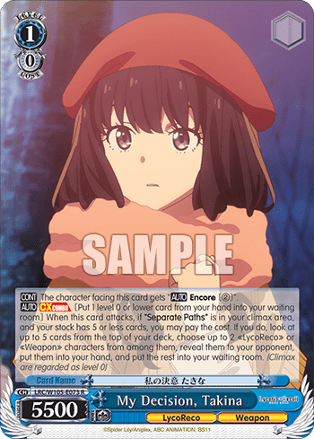 My Decision, Takina (LRC/W105-E073) — Lycoris Recoil