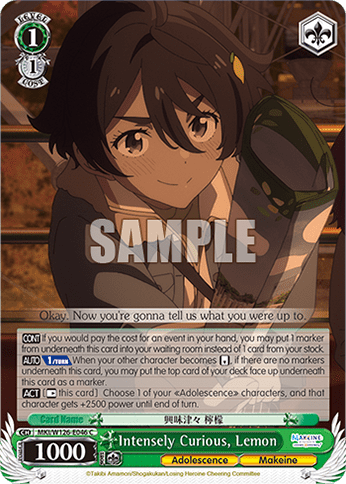 Intensely Curious, Lemon (MKI/W126-E046) — Booster Pack Makeine: Too Many Losing Heroines!