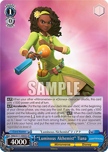 “Luminous Alchemist” Tiana (Holo) (MRd/S111-E083S) — Booster Pack Disney Mirrorverse