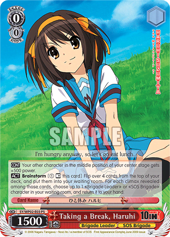 Taking a Break, Haruhi (SY/WP02-E03) — Power Up Set 2023 - The Melancholy of Suzumiya Haruhi