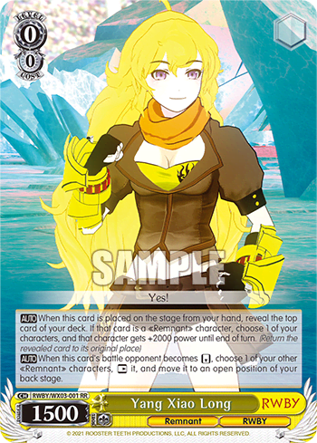Yang Xiao Long (RWBY/WX03-001) — RWBY