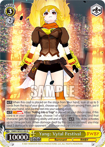 Yang: Vytal Festival (RWBY/WX03-005) — RWBY