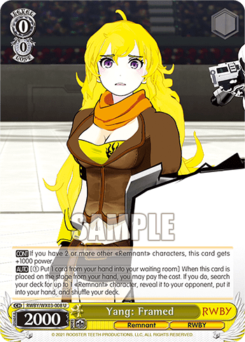 Yang: Framed (RWBY/WX03-008) — RWBY