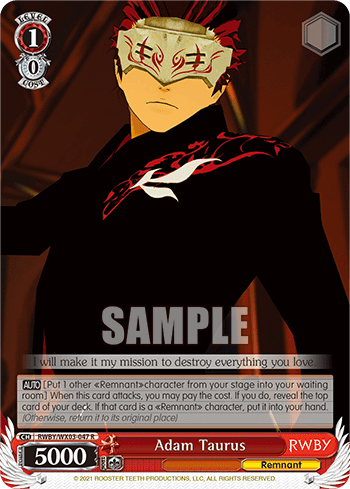 Adam Taurus (RWBY/WX03-047) — RWBY