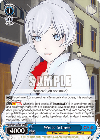 Weiss Schnee (RWBY/WX03-076) — RWBY