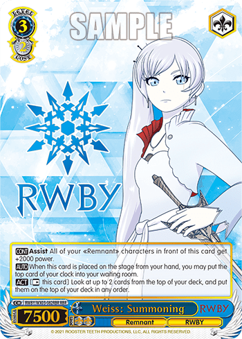 Weiss: Summoning (RWBY/WX03-082RBR) — RWBY