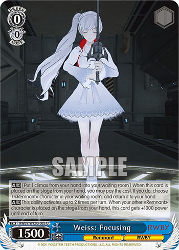 Weiss: Focusing (RWBY/WX03-085) — RWBY