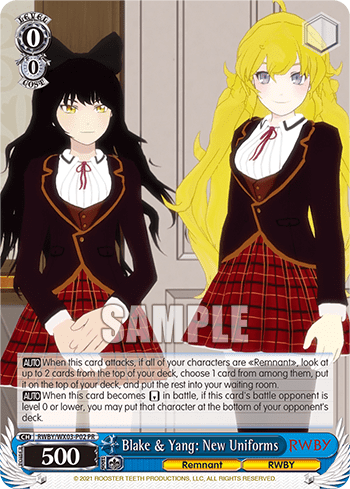 Blake & Yang: New Uniforms (RWBY/WX03-P02) — RWBY