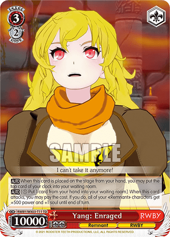 Yang: Enraged (RWBY/WX03-T11) — [TD] RWBY