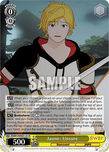 Jaune: Unsure (RWBY/WXE01-01) — [EX] RWBY
