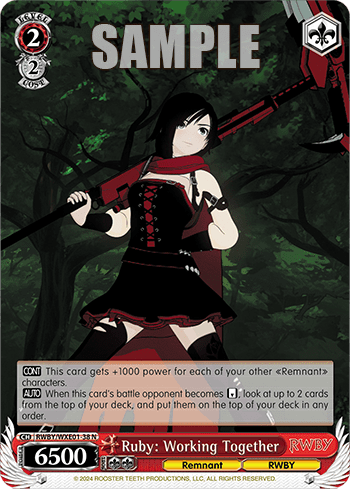 Ruby: Working Together (RWBY/WXE01-38) — [EX] RWBY